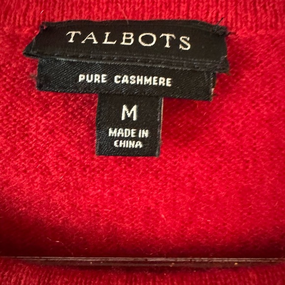 Talbots Sweater Pure Cashmere Women’s Red Size M - Picture 2 of 8